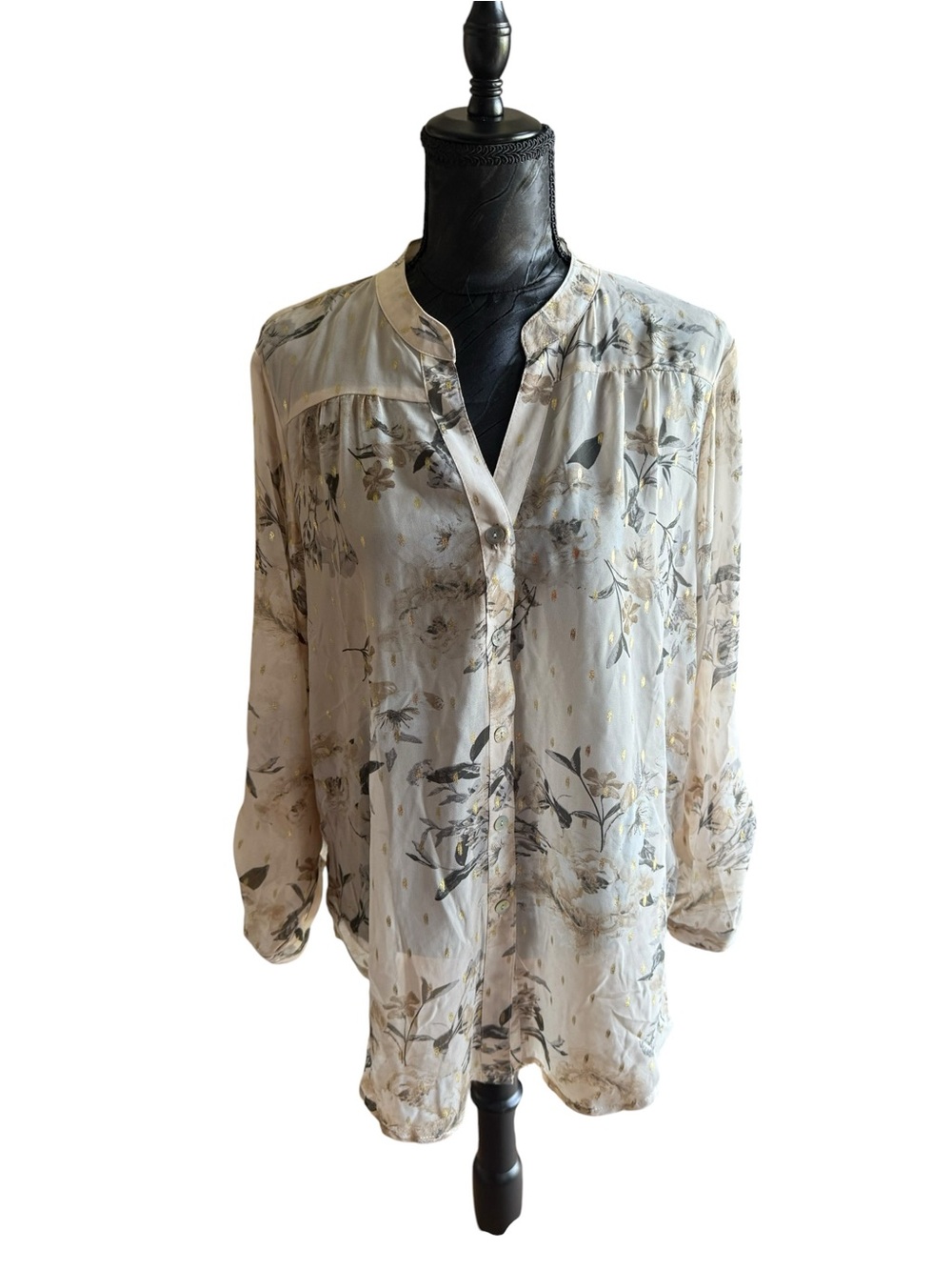 Poshmark Short Title

Hope Springs Floral Sheer Gold Blouse M